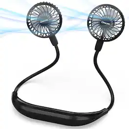 Loheer - Portable Neck Fan, 2600mAh Rechargeable Hands Free Fan, 360 Adjustable Ultra Quiet Wearable Fan for Travel