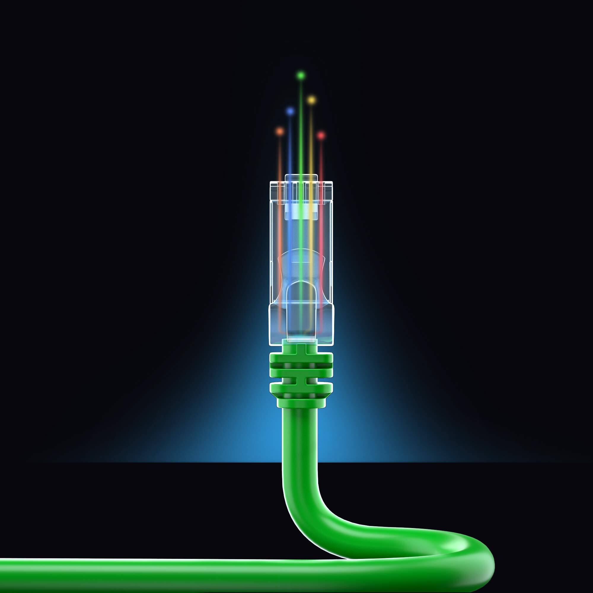 Alt View 7. Maximm - Cat 6 Ethernet Cable 8 ft (12-Pack) - UTP, 10Gbps, 550MHz.