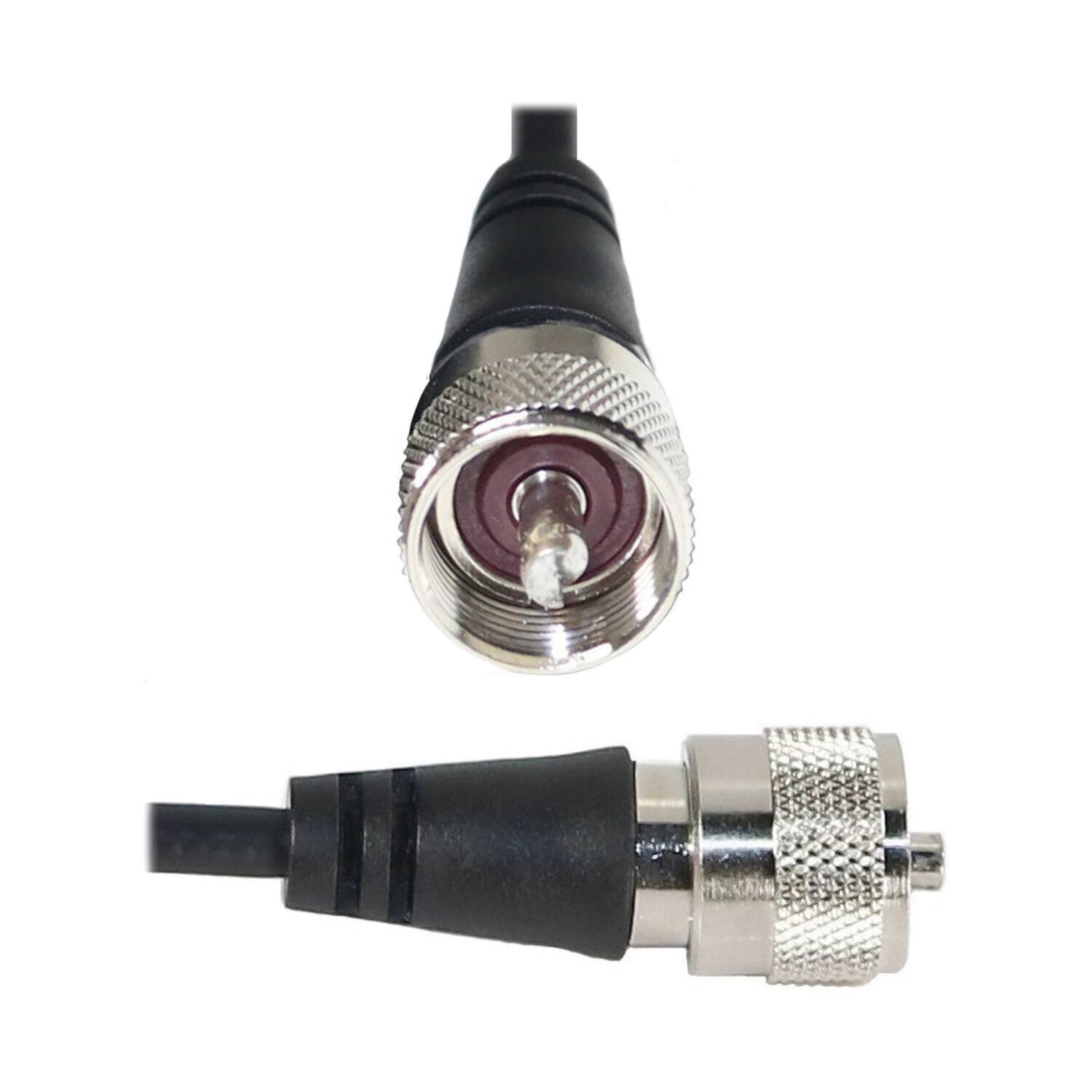 Alt View 7. Tram - Stainless Steel NMO Mirror Mount Single Groove, 17-Ft Coaxial Cable, PL-259 Connector - Steel.