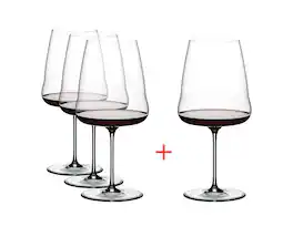 Riedel - Winewings Cabernet Wine Glass, Buy 3 Get 4 - Clear