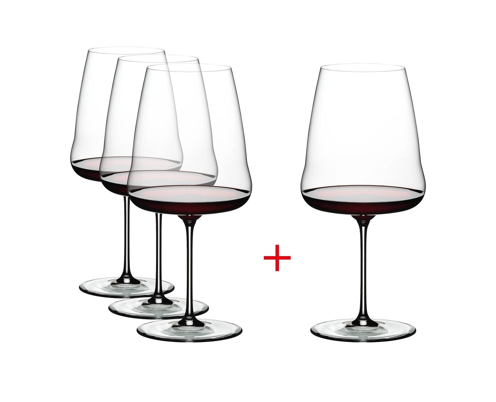 Front. Riedel - Winewings Cabernet Wine Glass, Buy 3 Get 4 - Clear.