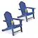 Front. Costway - 2 PCS Patio Adirondack Chair Weather Resistant Garden Deck with Cup Holder - Navy.