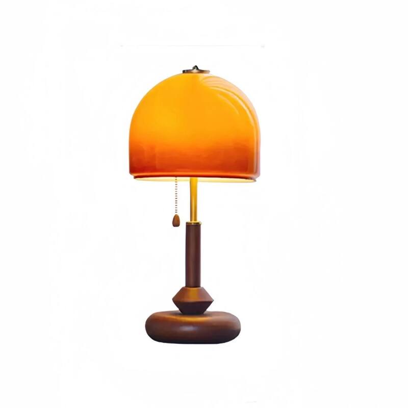 Alt View 2. Cluzine - Vintage Chinese Solid Wood Table Lamp Dimmable Eye Protection for Living Room Bedroom Homestay.