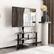Alt View 1. Chateau Abodes - Multi-function TV Stand with Height Adjustable, Swivel Bracket & 3-Tier - Black.