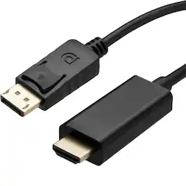 Sanoxy - Display Port DP to HDMI Cable Adapter Converter Audio Video PC HDTV 1080P 60Hz (10FT) - Black