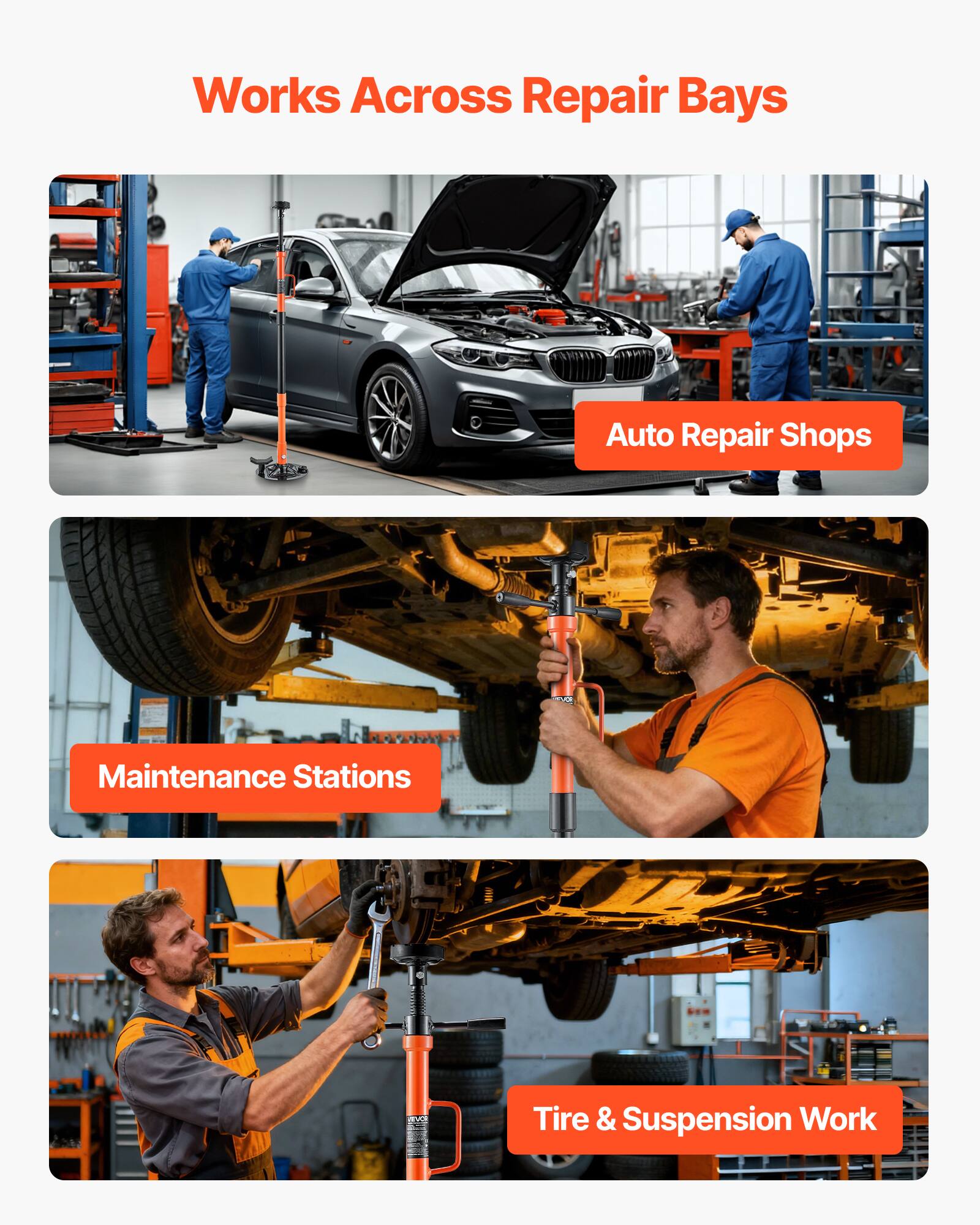 Works Across Repair Bays

Auto Repair Shops

Maintenance Stations

Tire & Suspension Work