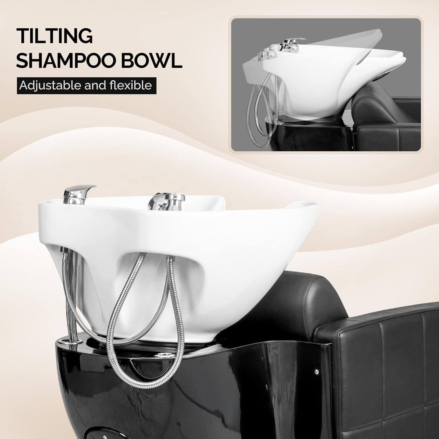 TILTING SHAMPOO BOWL  
Adjustable and flexible