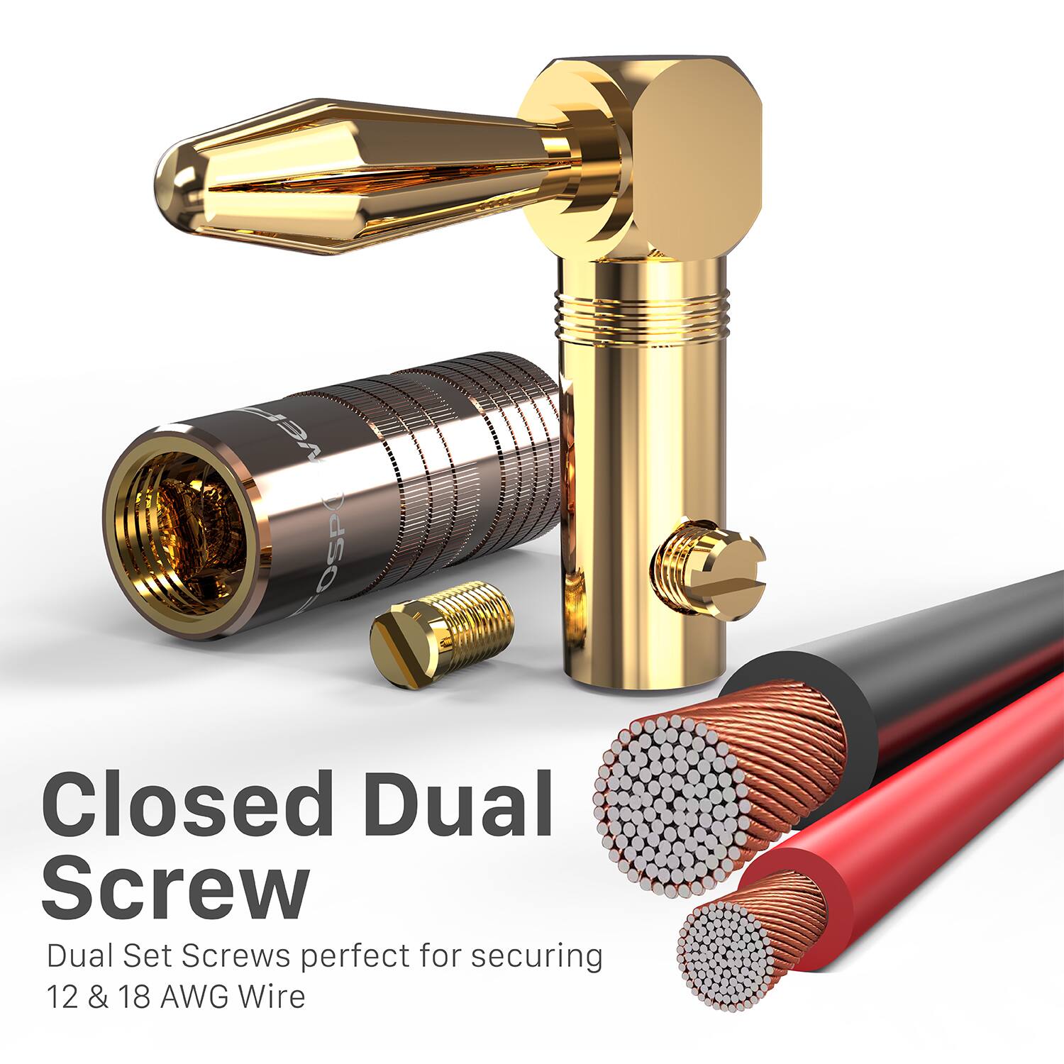 VEA : OSPC Closed Dual Screw Dual Set Screws perfect for securing 12 & 18 AWG Wire
