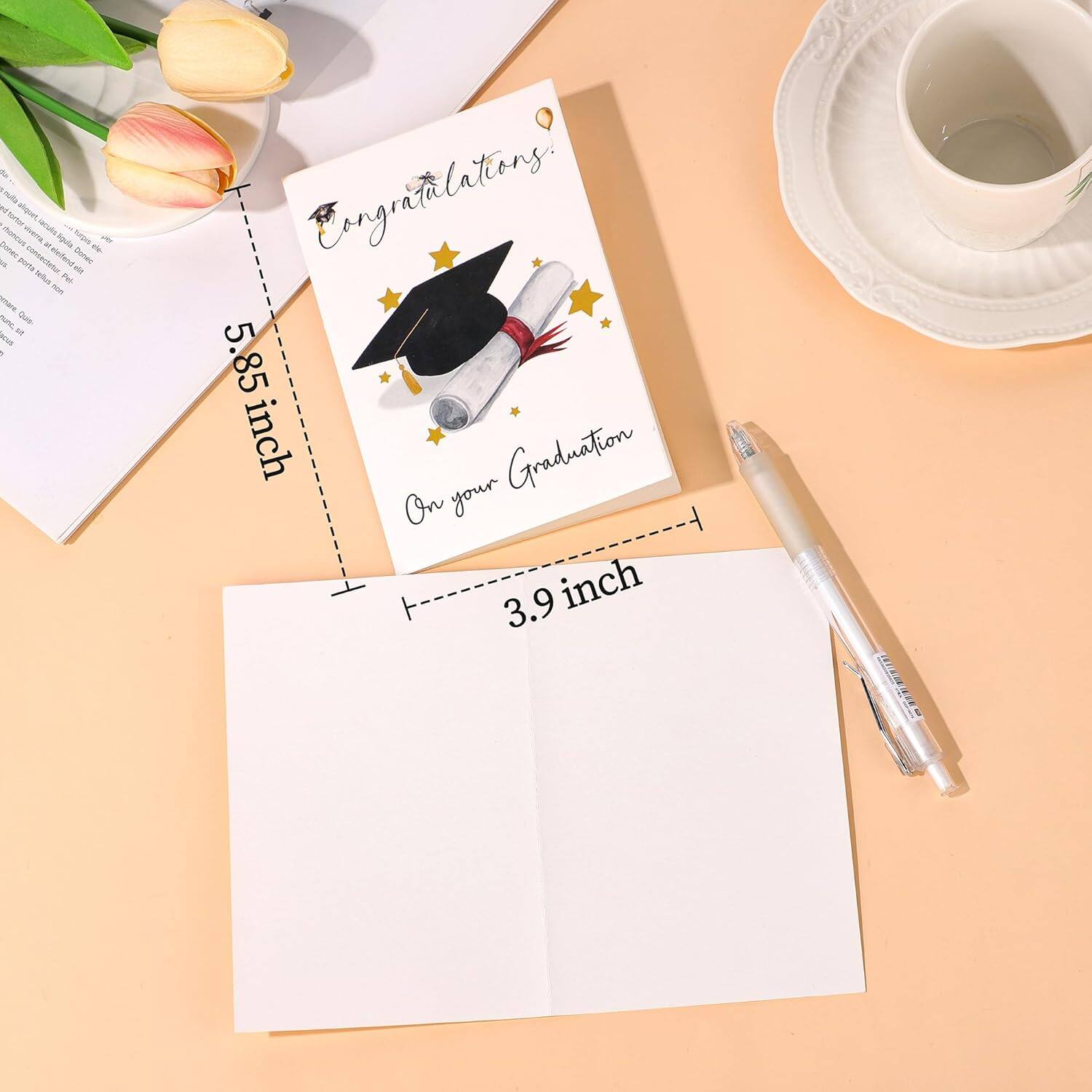 Congratulations!  
On your Graduation  

5.85 inch  
3.9 inch