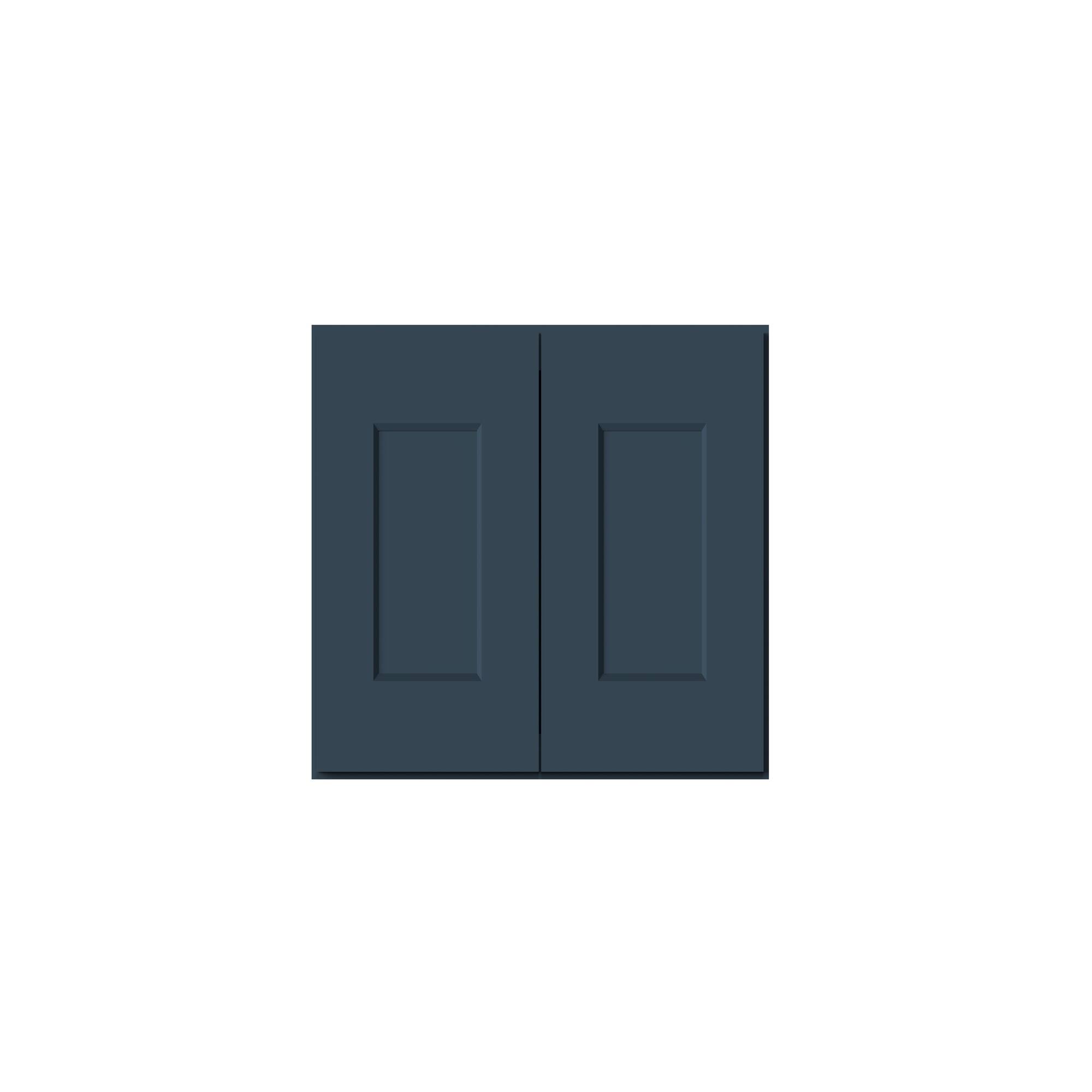 Alt View 1. Boyel Living - 24-in W x 15-in H x 12-in D Shaker RTA Kitchen Wall Cabinet with Soft-Close - Charcoal Blue.