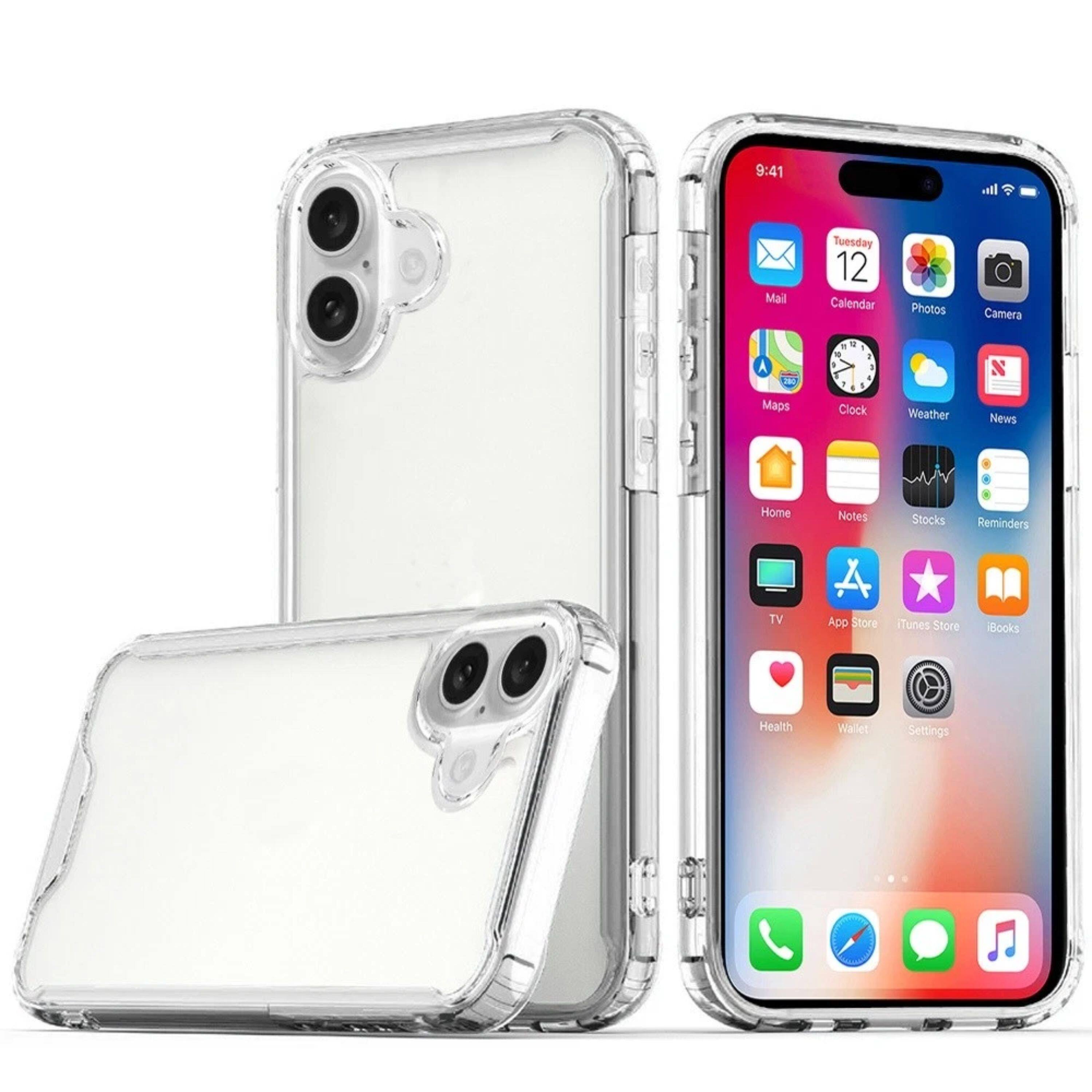 Bundle Kitcheniva Shockproof Transparent Hybrid Cover Plus Tempered ...