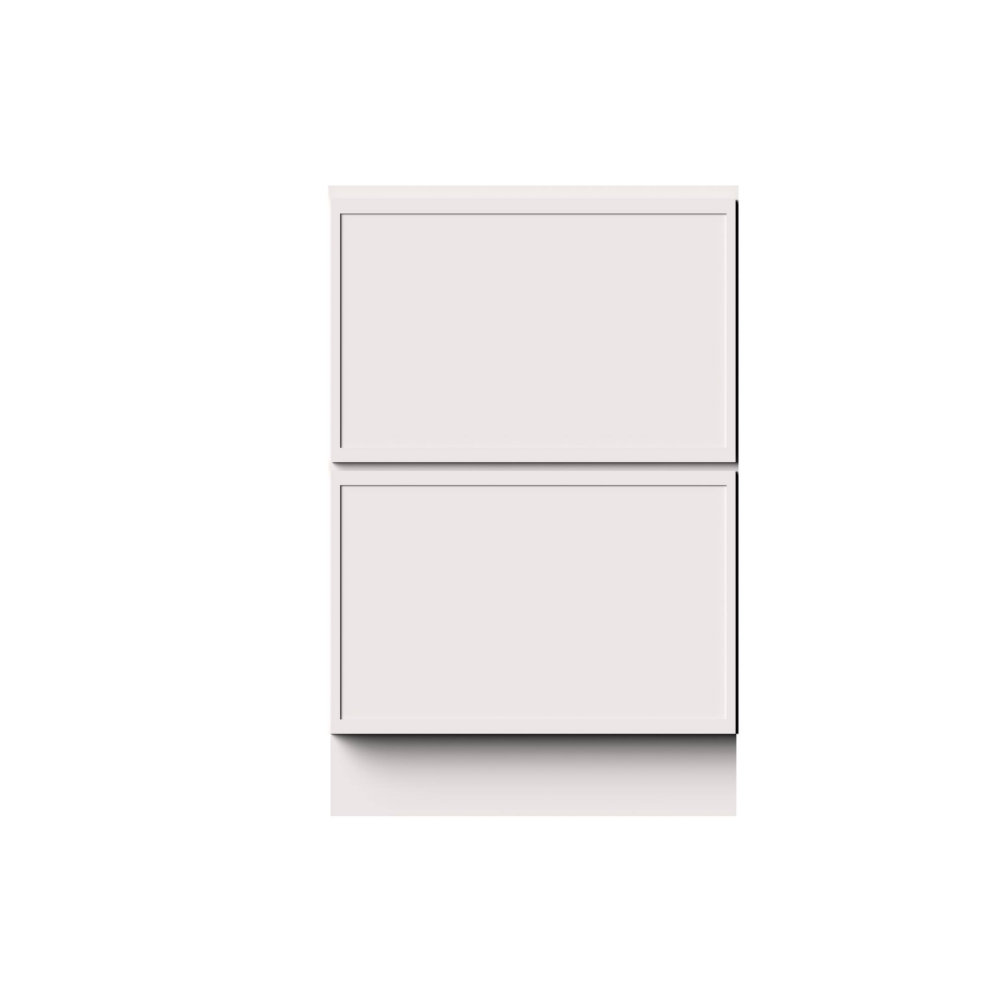 Alt View 1. Boyel Living - 36-in W x 34.5-in H x 24-in D Slim Shaker RTA Kitchen 2-Drawer Base Cabinet with Soft-Close Drawers - Snow White.