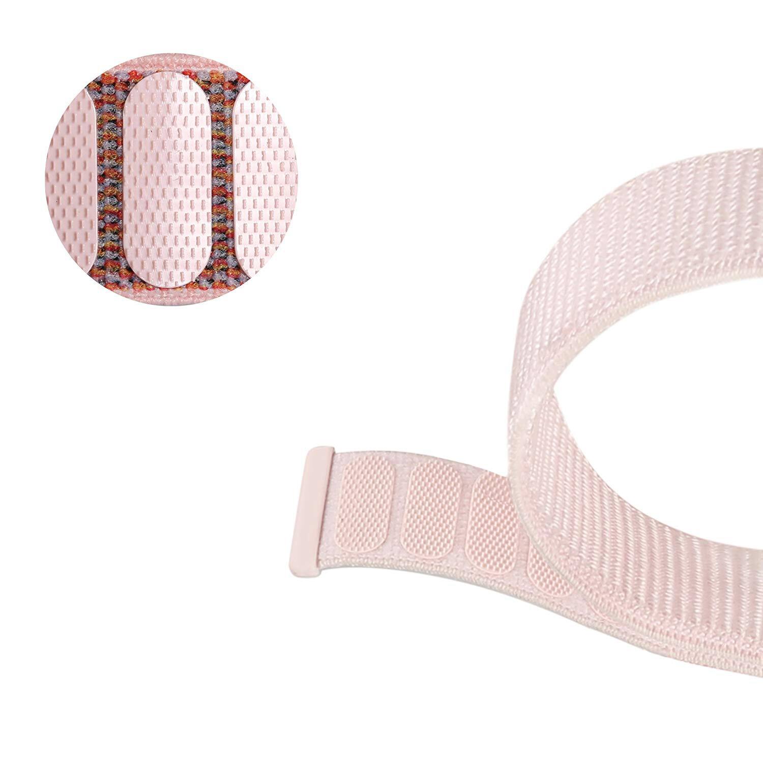Left. StrapsCo - Everyday Nylon Sport Strap Watch Band For Fitbit Versa & Versa 2 - Pink.
