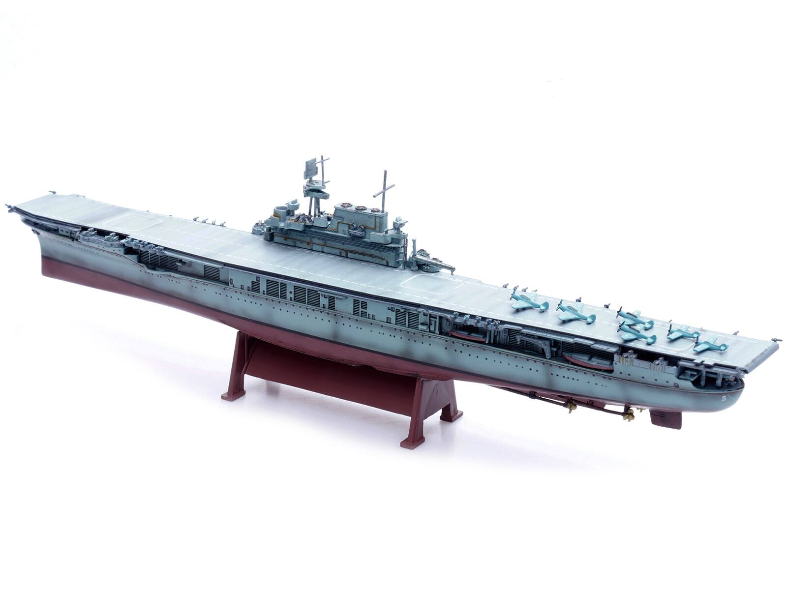 Left. Legion - USS Yorktown (CV-5) Aircraft Carrier "US Navy" World War II 1/1000 Diecast Model by Legion - Multicolor.