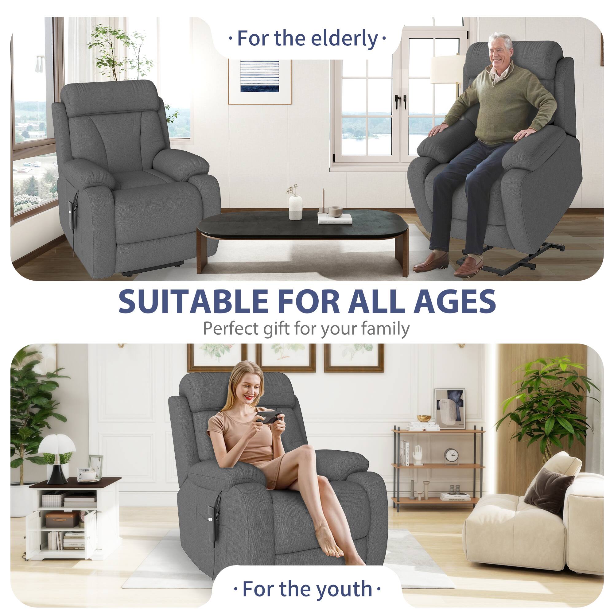 - For the elderly.
- For the youth.

SUITABLE FOR ALL AGES
Perfect gift for your family