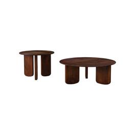 Coaster Co. of America - Dale 2-piece Solid Wood Coffee and End Table Set - Brown