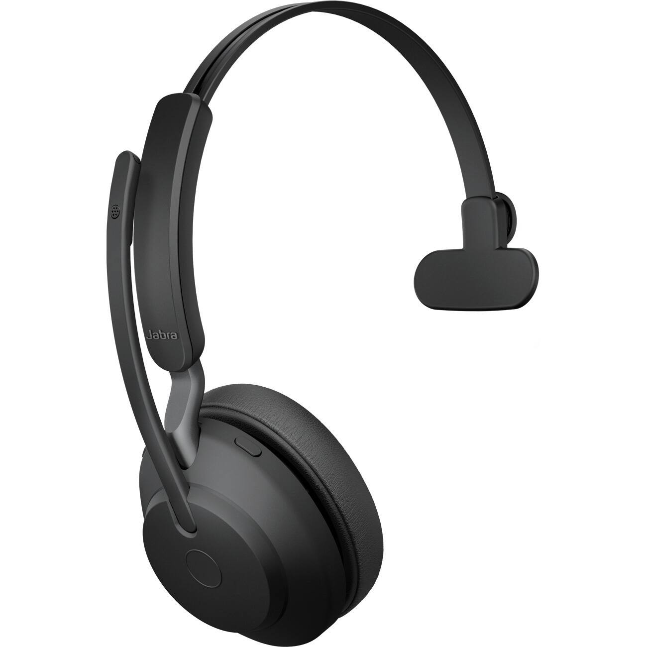 Alt View 1. Jabra - Jabra Evolve2 65 Headset - Mono - USB Type A - Wireless - Bluetooth - Over-the-head - Monaural - Supra-aural - Black - Black.