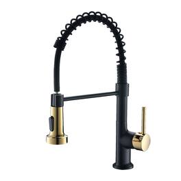 Single Handle No Sensor Gooseneck Pull Down Sprayer Kitchen Faucet