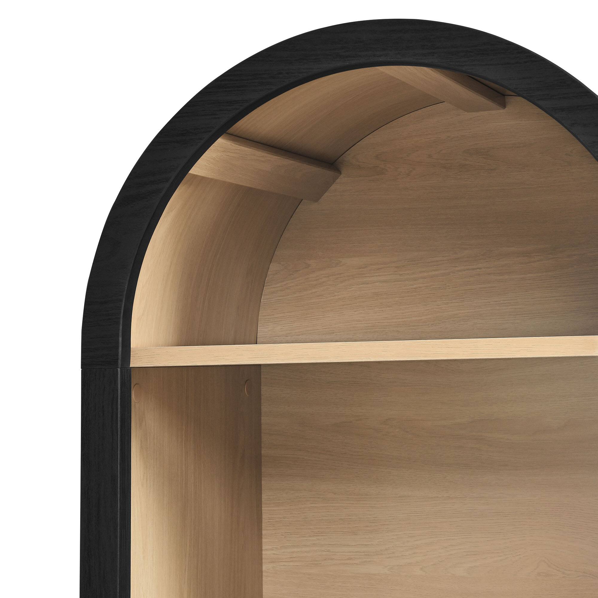 Alt View 4. Modway - Evie Arched Narrow Bookcase Display Cabinet by Modway - Black.