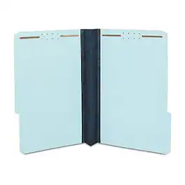 Staples - 60% Recycled Pressboard Classification Folder, 3" Expansion, Legal Size, Light 25/Box - Blue