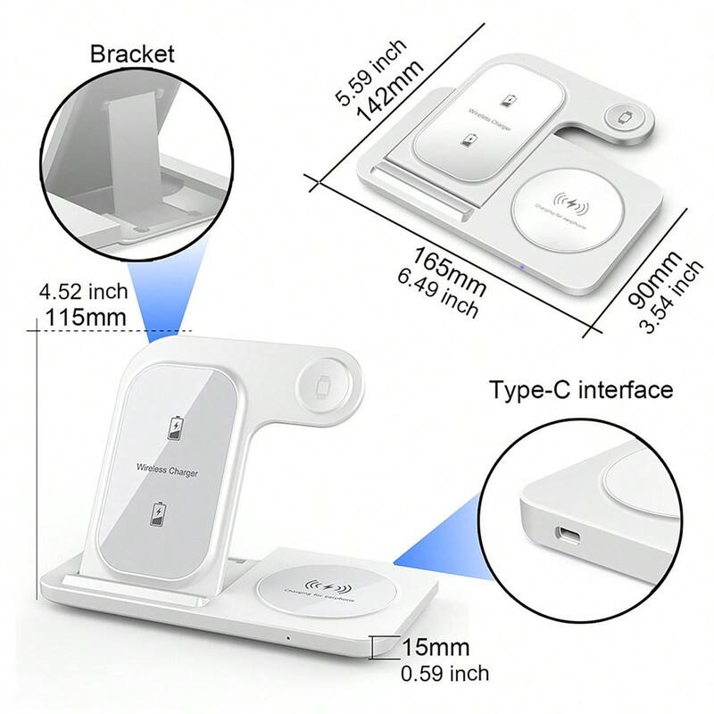 Bracket: 5.59 inch (142mm)  
4.52 inch (115mm)  
6.49 inch (165mm)  
90mm (3.54 inch)  
Type-C interface: 15mm (0.59 inch)