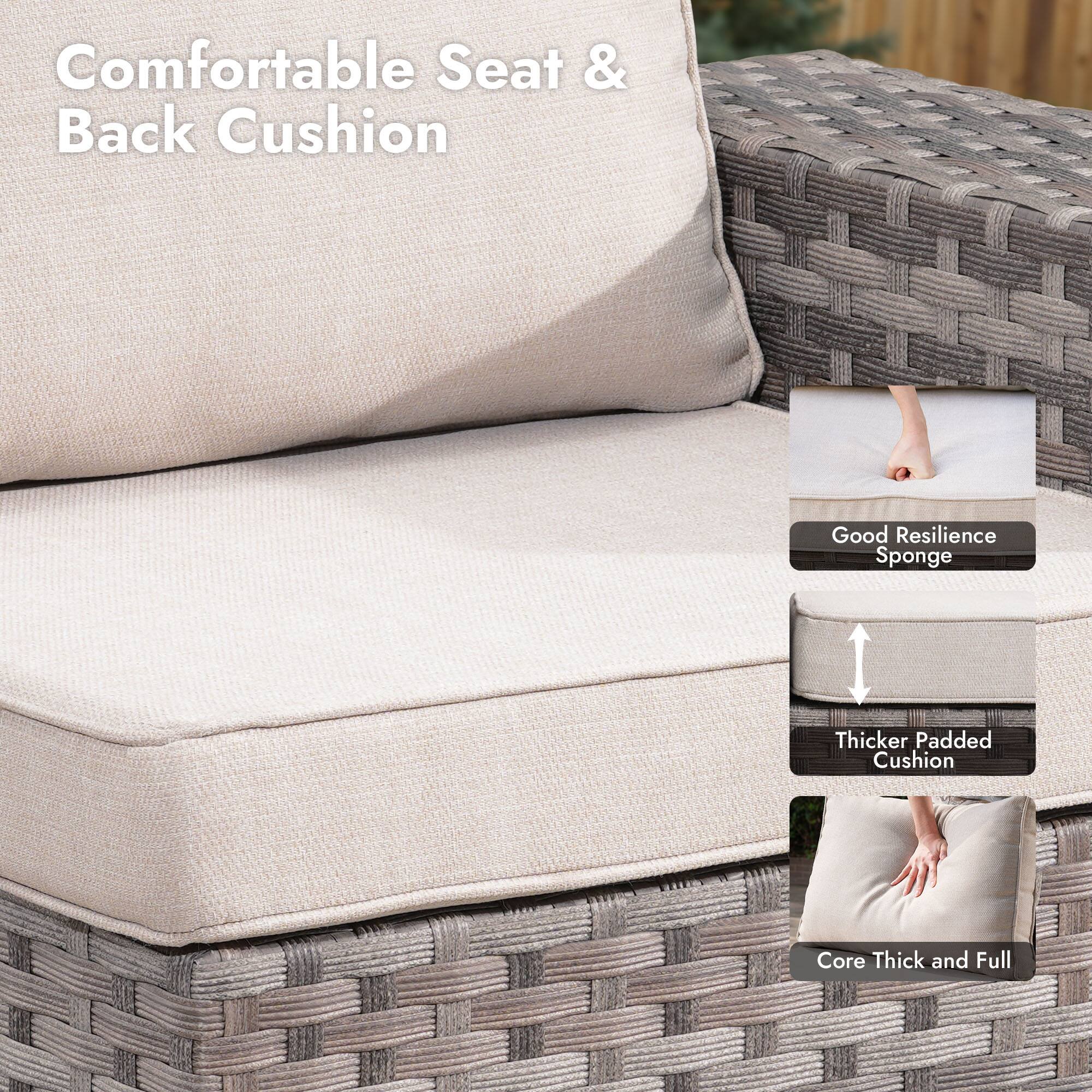 Comfortable Seat & Back Cushion

- Good Resilience Sponge
- Thicker Padded Cushion
- Core Thick and Full