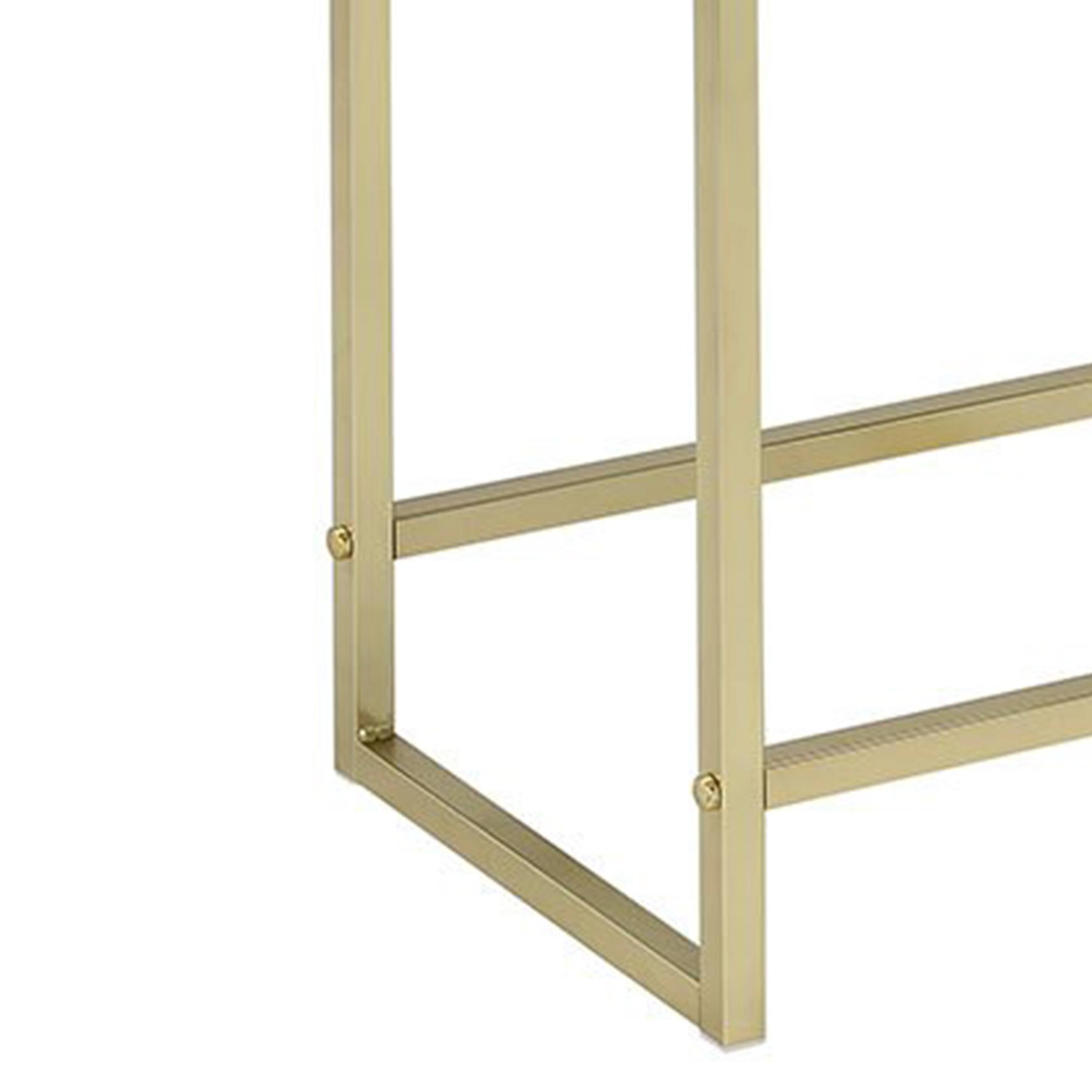 Alt View 1. Manhattan Lane - Astonishing Side Table - White&Gold.