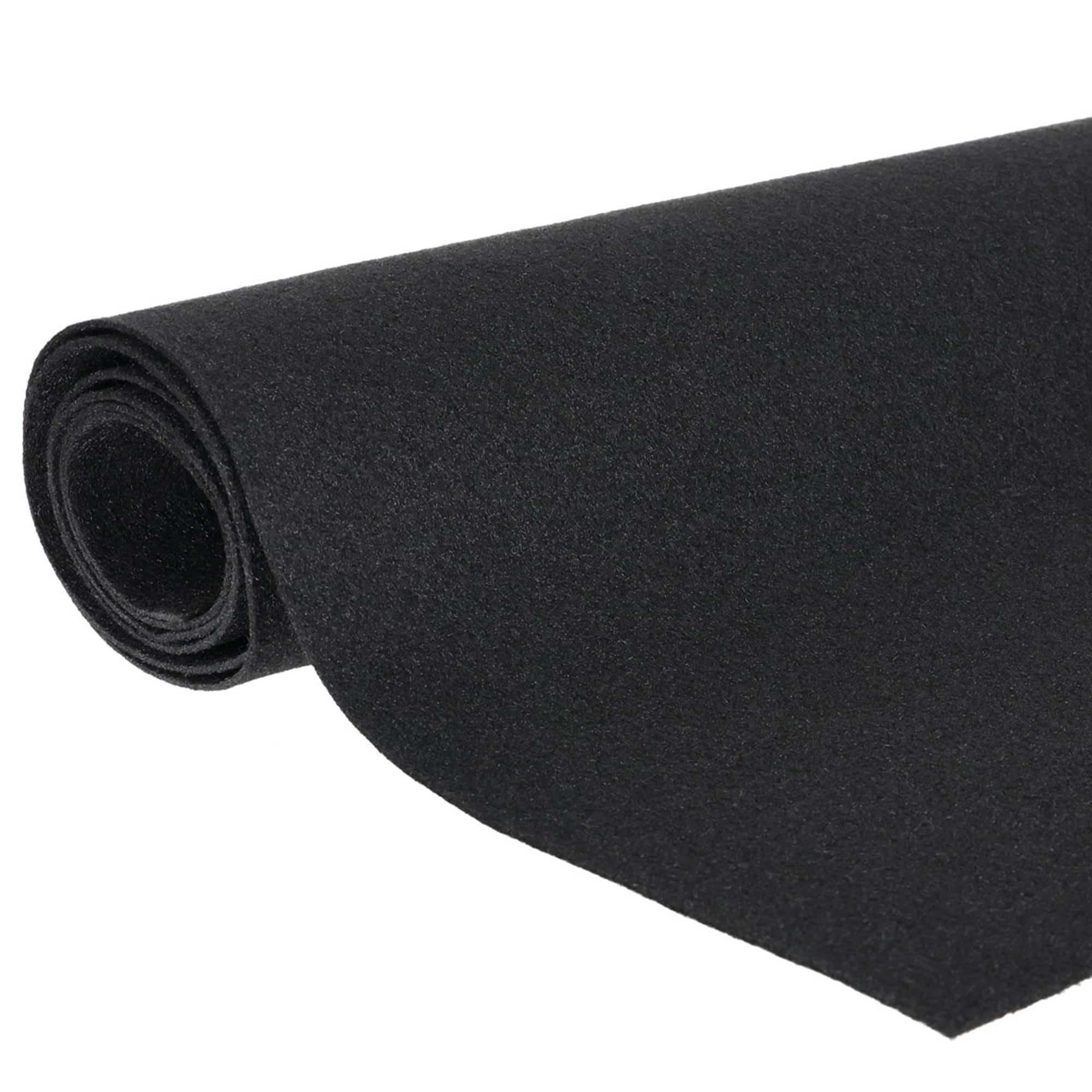 QPower - Speaker Box Carpet, 43" x 72" Fabric Sheet for Car Audio Builds - Black