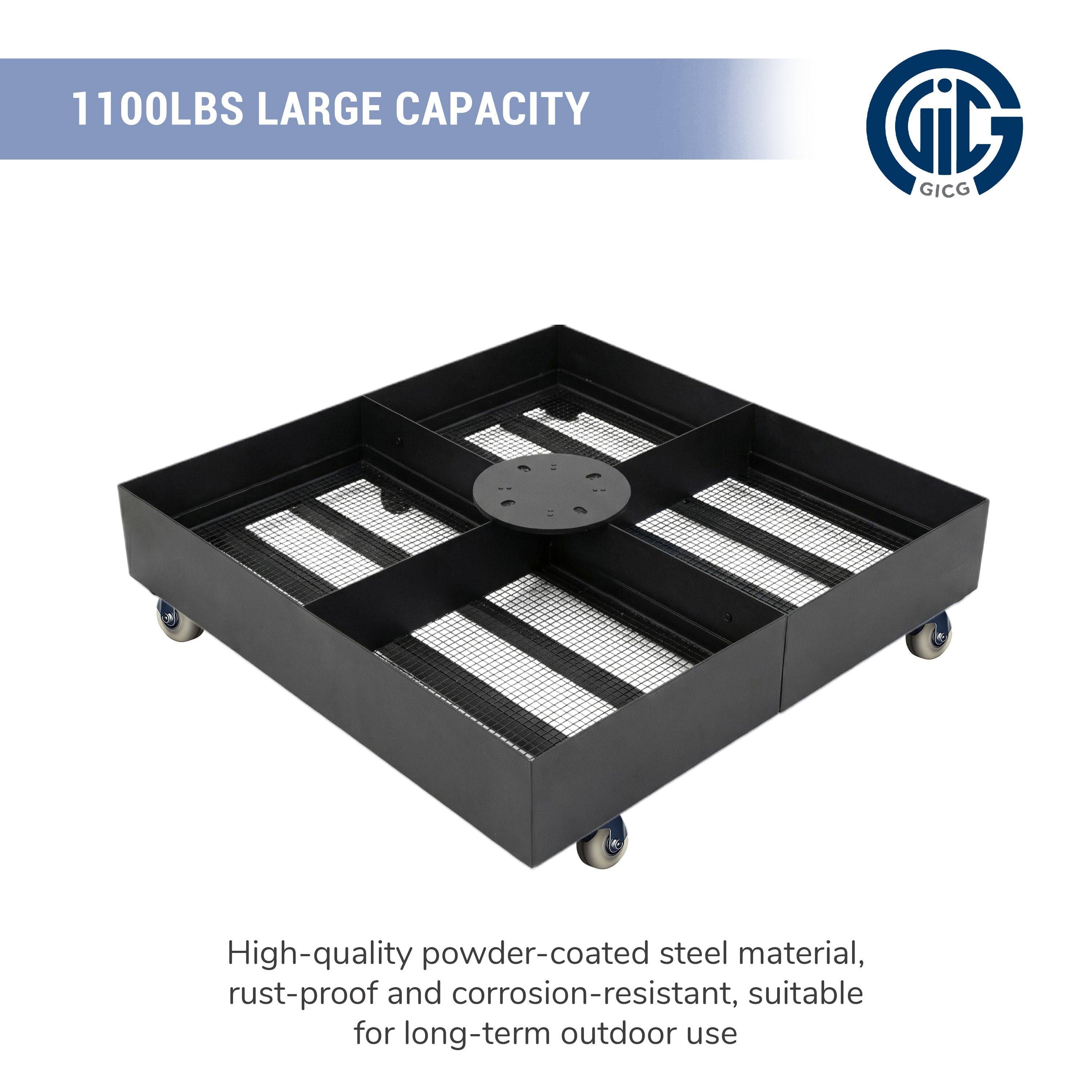 1100LBS LARGE CAPACITY

High-quality powder-coated steel material, rust-proof and corrosion-resistant, suitable for long-term outdoor use
