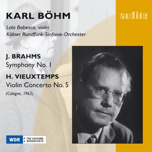 KARL BÖHM  
Lola Bobesco, violin  
Kölner Rundfunk-Sinfonie-Orchester  

J. BRAHMS  
Symphony No. I  

H. VIEUXTEMPS  
Violin Concerto No. 5  
(Cologne, 1963)  

THE COLOGNE WDR BROADCASTS  

WDR  
THE COLOGNE BROADCASTS  

audite