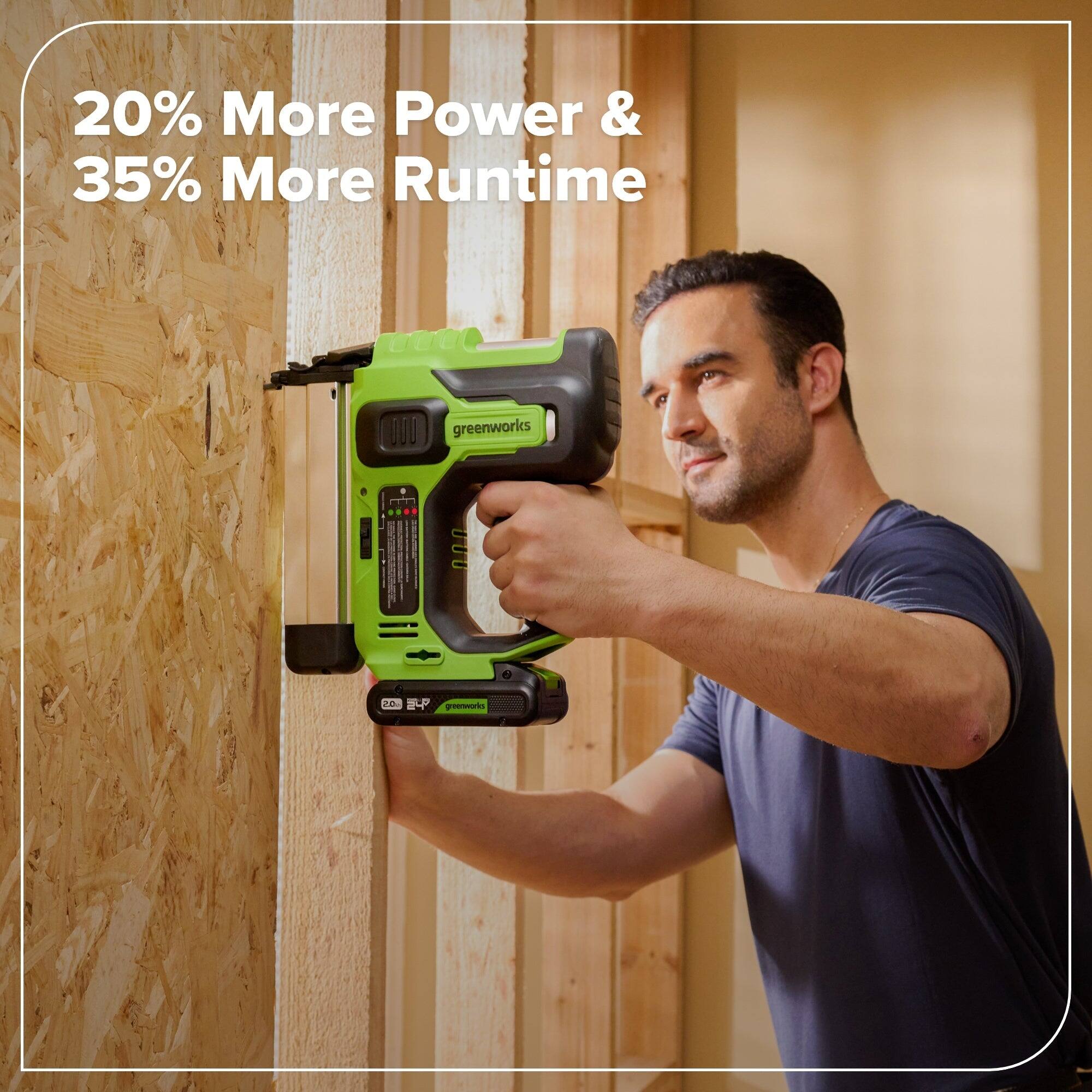 20% More Power & 35% More Runtime

greenworks