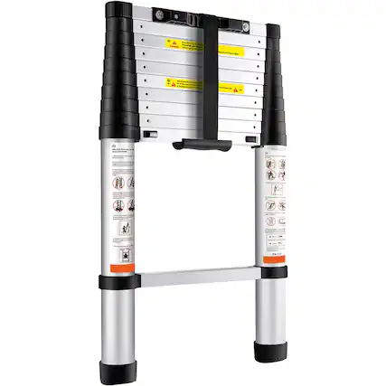 Front. Boyel Living - Telescoping Ladder Aluminum Extension Multi Purpose Folding Ladder.