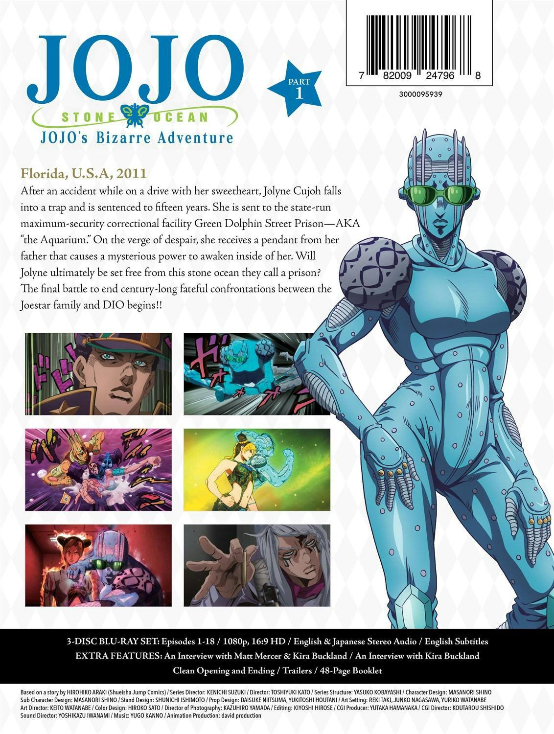 Back. Jojo's Bizarre Adventure: Stone Ocean - Part 1 (Limited Edition) [Blu-ray].