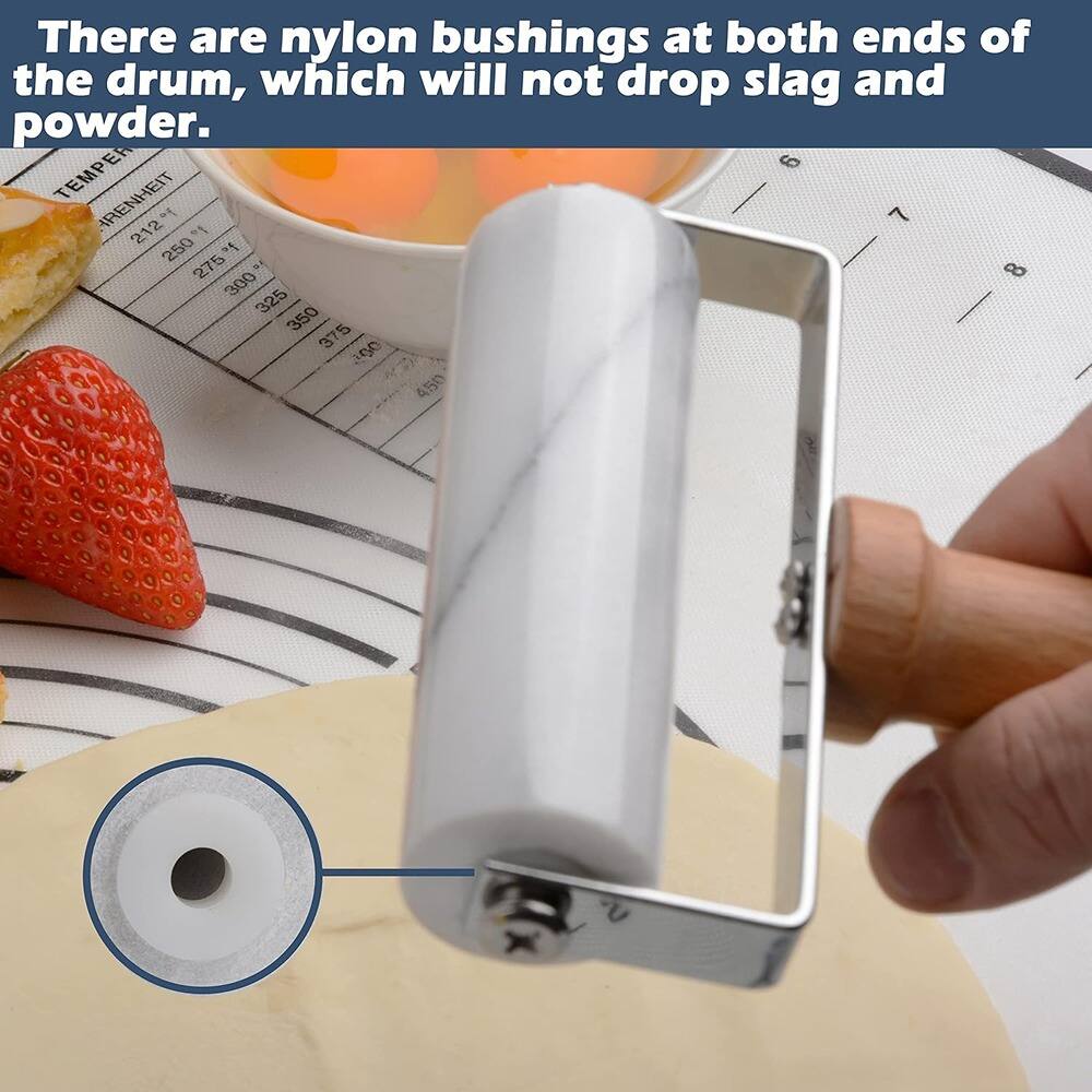 There are nylon bushings at both ends of the drum, which will not drop slag and powder.