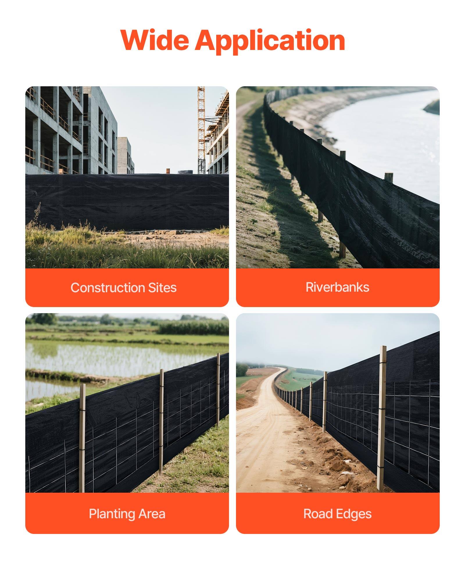 Wide Application

- Construction Sites
- Riverbanks
- Planting Area
- Road Edges