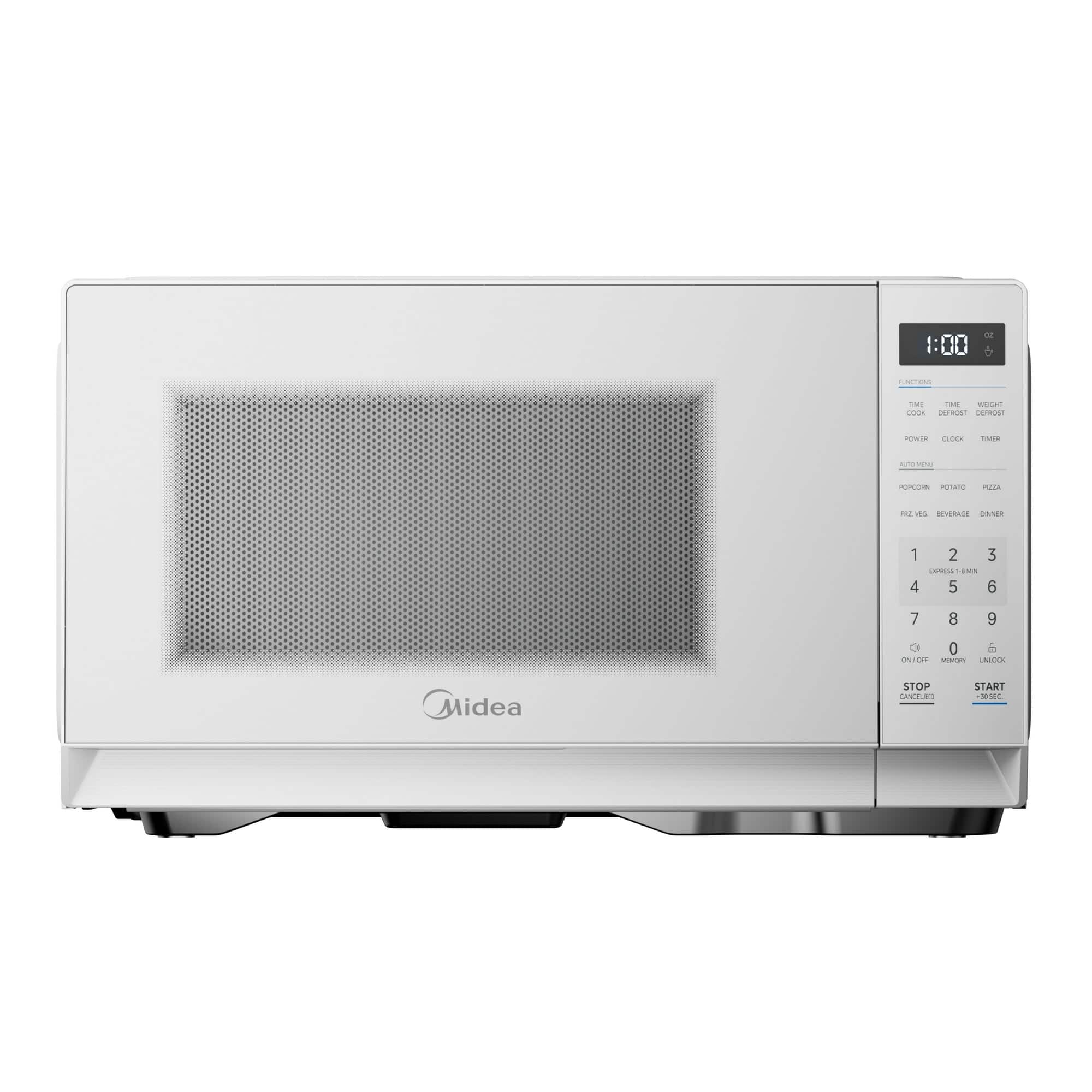 Midea - 0.7 Cu. Ft. Compact Countertop Microwave Oven, 700W, 11 Power Levels - White