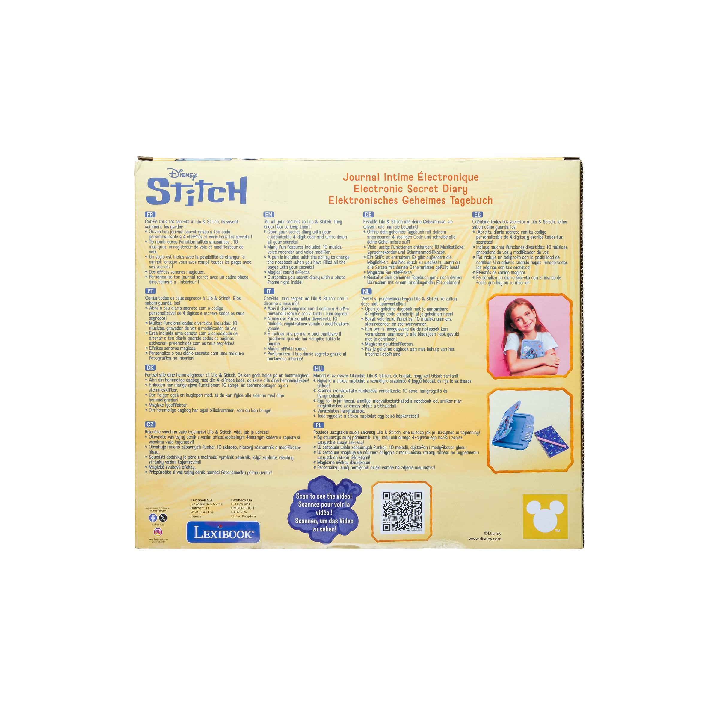 Disney Journal Intime Electronique StitcH Electronic Secret Diary Elektronisches Geheimes Tagebuch

- Contient tous les secrets de Lilo & Stitch, Elsa
- Allez à la découverte des secrets de Lilo & Stitch, Elsa
- Contient tous les secrets de Lilo & Stitch, Elsa
- Allez à la découverte des secrets de Lilo & Stitch, Elsa
- Contient tous les secrets de Lilo & Stitch, Elsa
- Allez à la découverte des secrets de Lilo & Stitch, Elsa
- Contient tous les secrets de Lilo & Stitch, Elsa
- Allez à la découverte des secrets de Lilo & Stitch, Elsa
- Contient tous les secrets de Lilo & Stitch, Elsa
- Allez à la découverte des secrets de Lilo & Stitch, Elsa
- Contient tous les secrets de Lilo & Stitch, Elsa
- Allez à la découverte des secrets de Lilo & Stitch, Elsa
- Contient tous les secrets de Lilo & Stitch, Elsa
- Allez à la découverte des secrets de Lilo & Stitch, Elsa
- Contient tous les secrets de Lilo