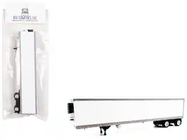 HO Logistics Replicas - 53' Spread Axle Refrigerated Trailer White 1/87 (HO) Plastic Model Car by HO Logistics