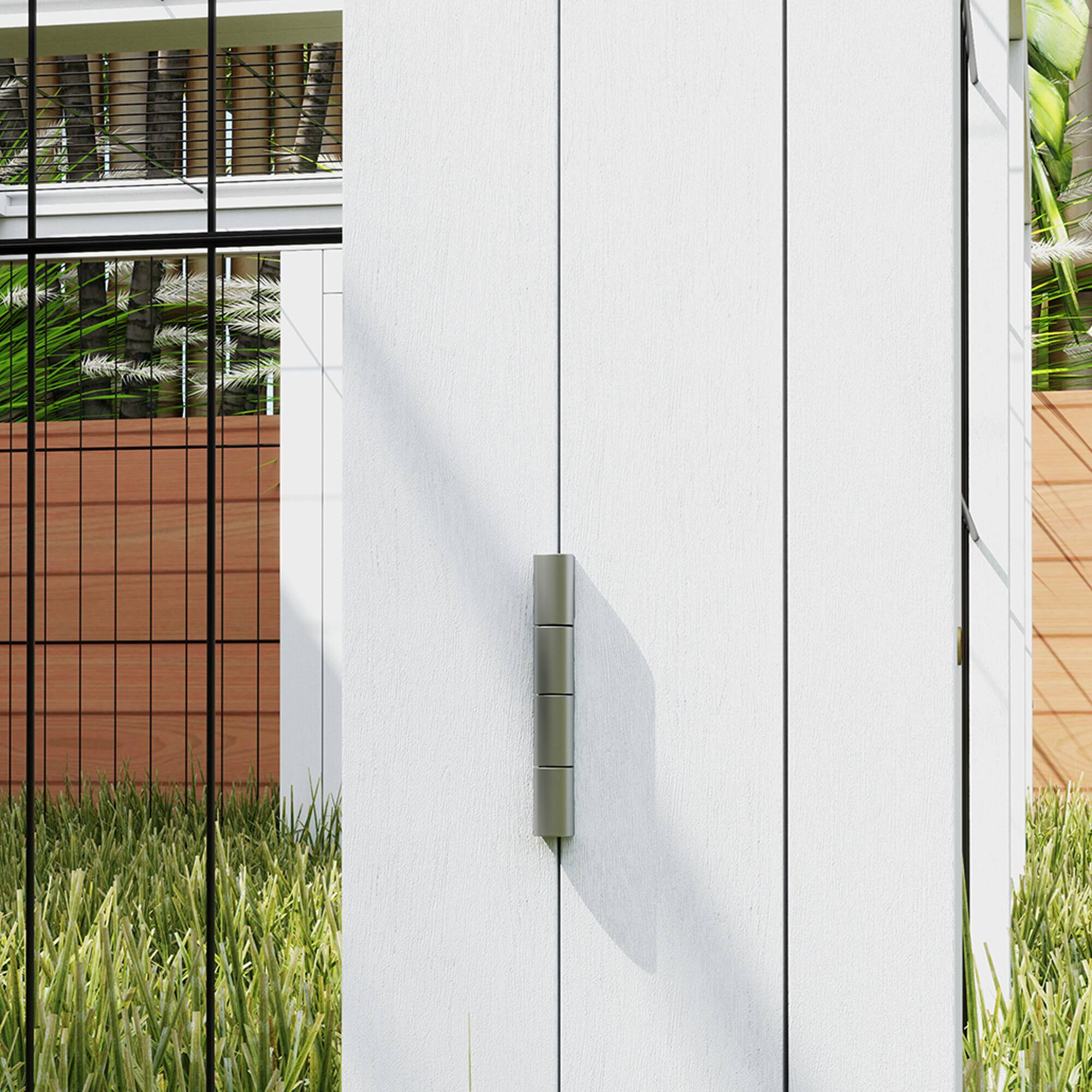 Alt View 7. Pawhut - Wooden Outdoor Rabbit Hutch Playpen Tortoise House Habitat with Run and Enclosed - Brown and White.