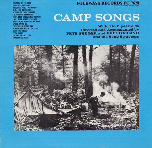 CHILDREN OF THE LORD  
FOLKWAYS RECORDS FC 7628  
BINGO WAS HIS NAME N  
Clyna DAUGHTERS WILL YOU MARRYT  
IF ALL THE RAIN DROPS BE KIND TO YOUR TEACHERS  
THE YOUNGER GENERATION  
JOHN JACOB JINGLENEIMER SCHMITT  
CAMP SONGS  
I WAS BORN 10,000 YEARS AGO  
HAPPY JACKIE JUNIOR IS MY NAME  
SPRING WOULD BE THERE  
MAS A LITTLE MAN  
With 6 to 11 year olds  
Directed and Accompanied by  
KEVIN BARRY  
PETE SEEGER and ERIK DARLING  
and the Song Swappers  
PUTTING ON THE STYLE  
FINNEGAN BECINIGIN