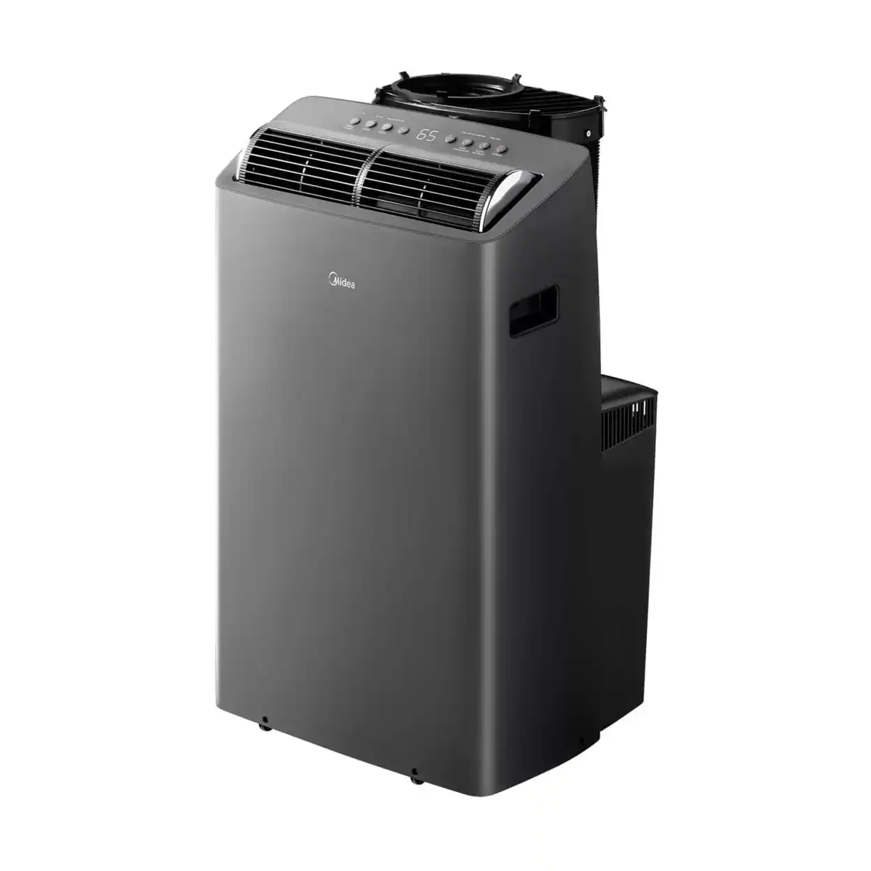 Front. Midea - Midea Duo 10,000 BTU Smart Inverter Portable Air Conditioner - Gray.
