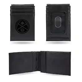 Rico Industries - Denver Nuggets Black Money Clip Front Pocket Slim Wallet - Multi