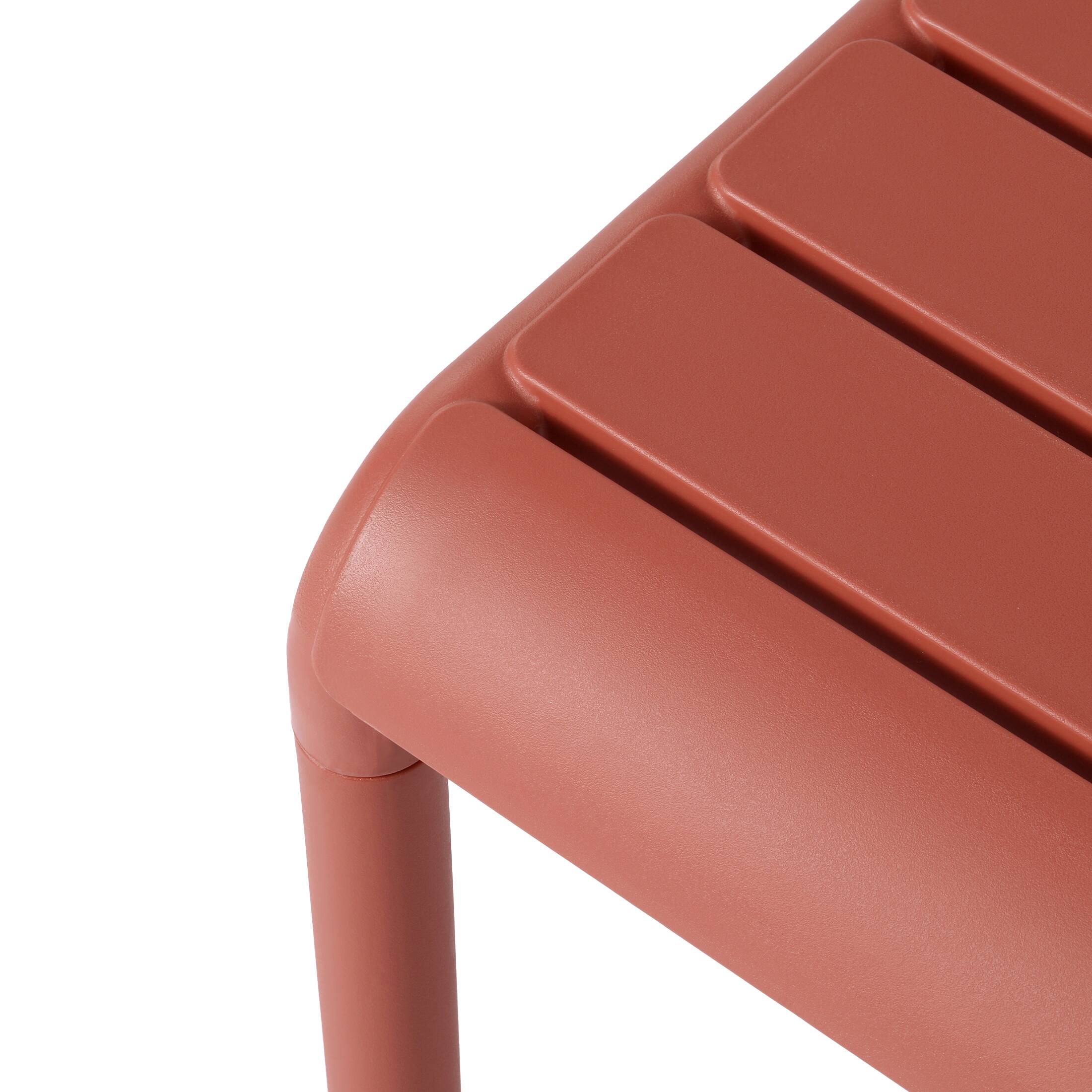 Alt View 3. WestinTrends - WestinTrends Playa Plastic Modern Outdoor Patio Accent Side Tables (Set of 2) - Red.