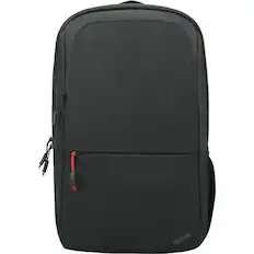 Front. Lenovo - Lenovo Essential Carrying Case (Backpack) for 16" Lenovo Notebook - Black - Polyester, Polyethylene Terephthalate (PET) - Black.