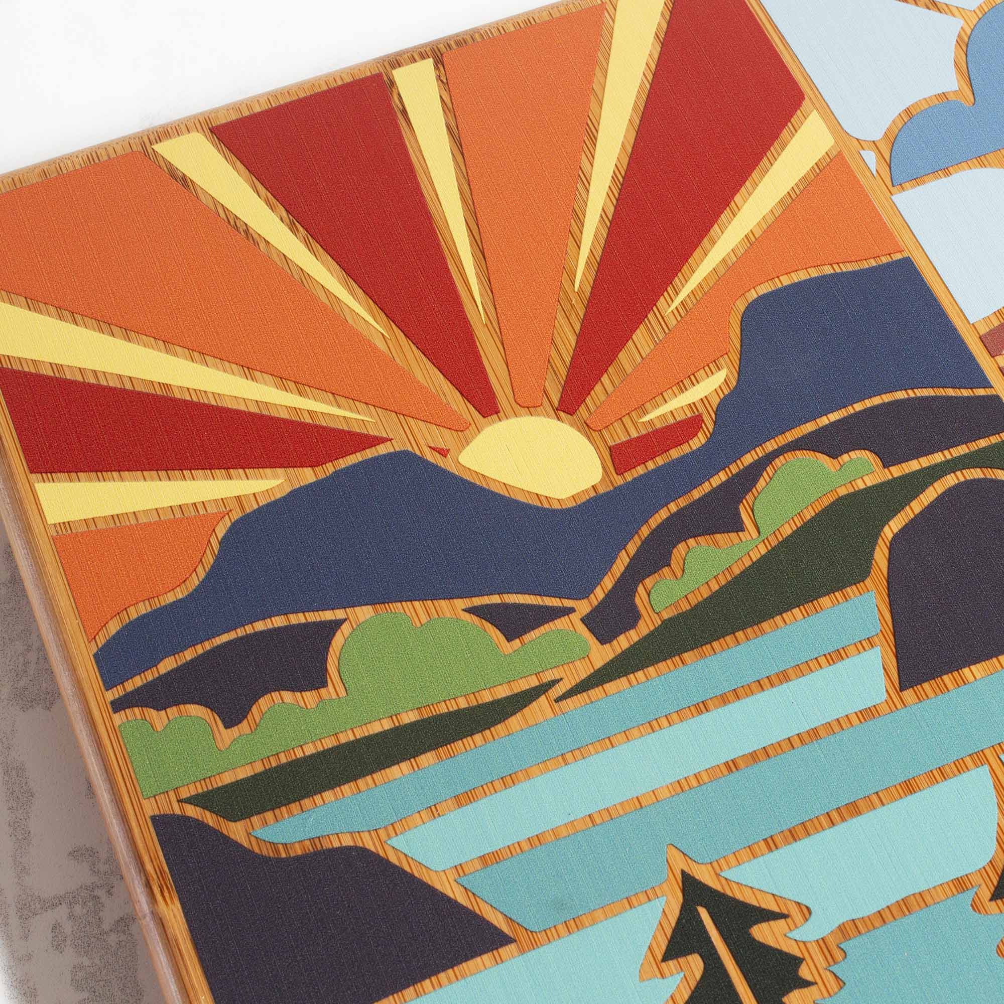 Alt View 1. Totally Bamboo - South Dakota Cutting Board with Artwork by Summer Stokes.