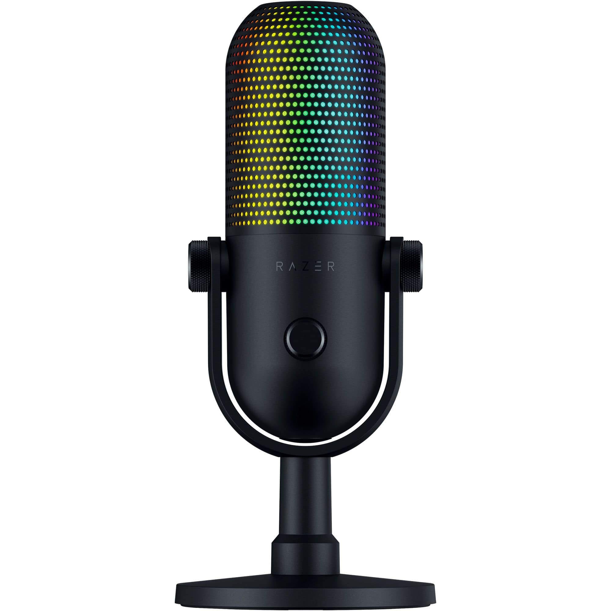 Razer - Seiren V3 Chroma Condenser USB Microphone - Black - Front_Zoom