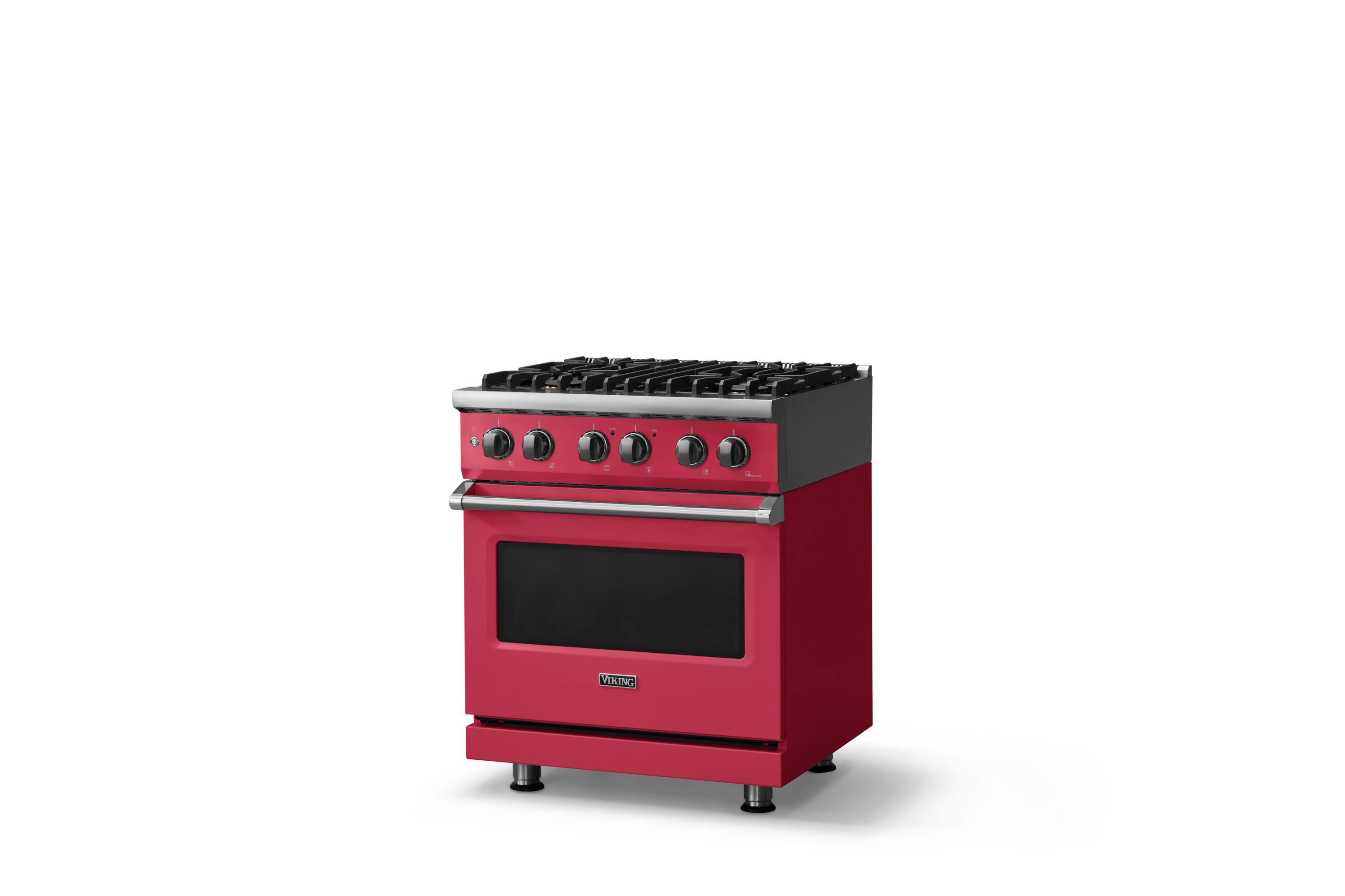 Angle. Viking - 30 in. Wide 4 Burner Pro 5 Series 4.7 Cu. Ft. Freestanding Sealed Dual Fuel Convection Range - Valentine - Valentine.