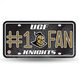 Rico Industries - Central Florida UCF Knights #1 Fan Metal License Plate Auto Tag - Multi
