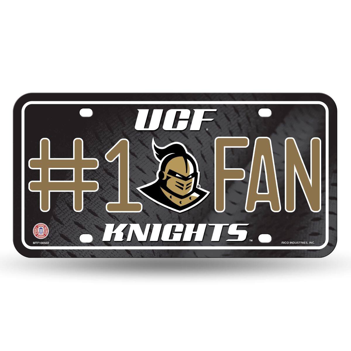 Central Florida UCF Knights #1 Fan Metal License Plate Auto Tag