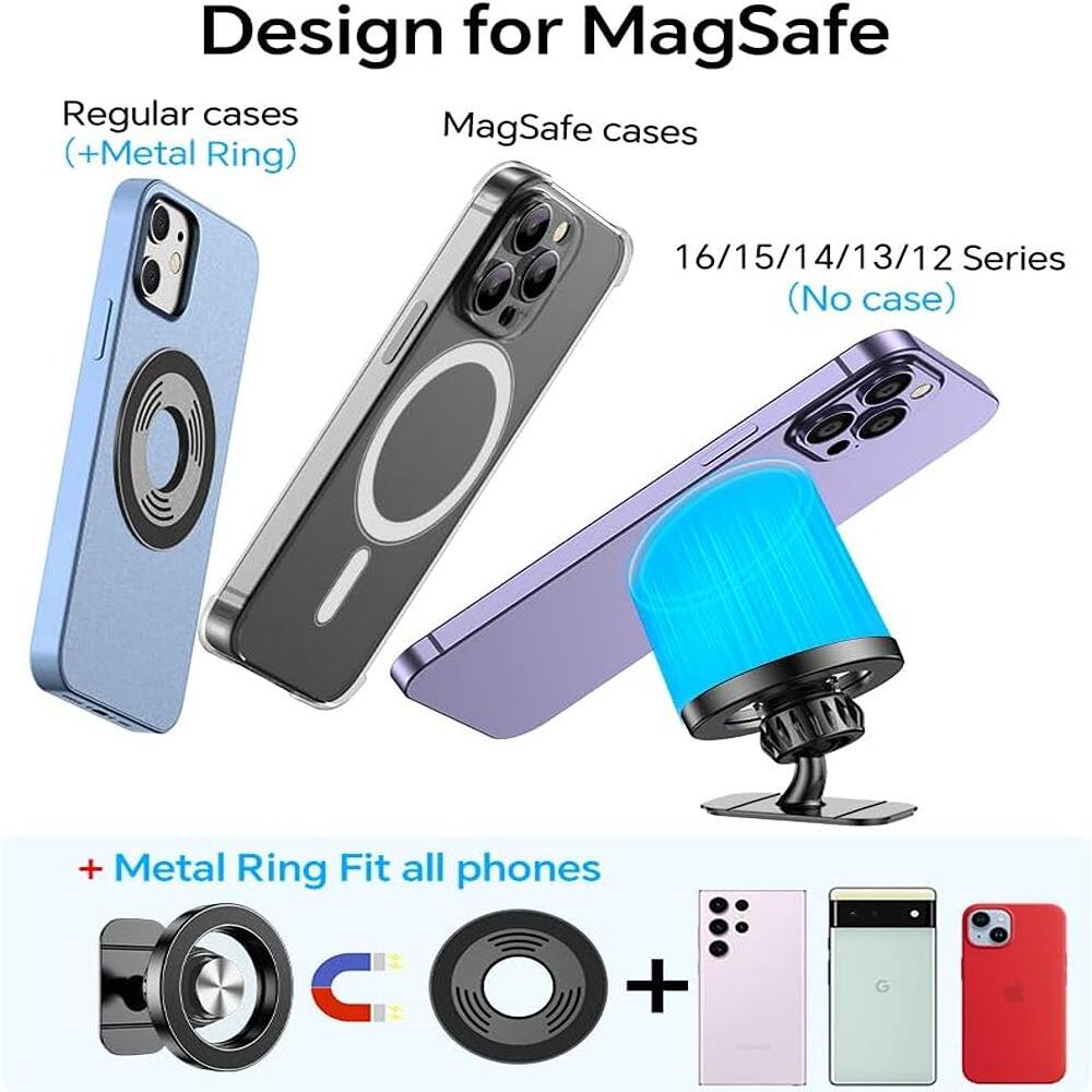 Design for MagSafe

Regular cases (+Metal Ring)

MagSafe cases

16/15/14/13/12 Series (No case)

+ Metal Ring Fit all phones